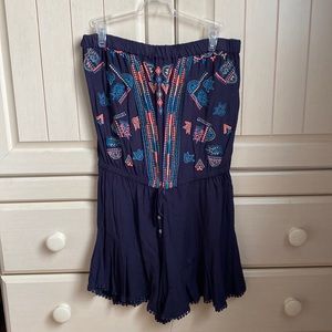 Ardene strapless romper, dark blue, size medium